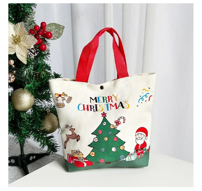 Christmas Decor Gift Bag Cartoon Santa Claus