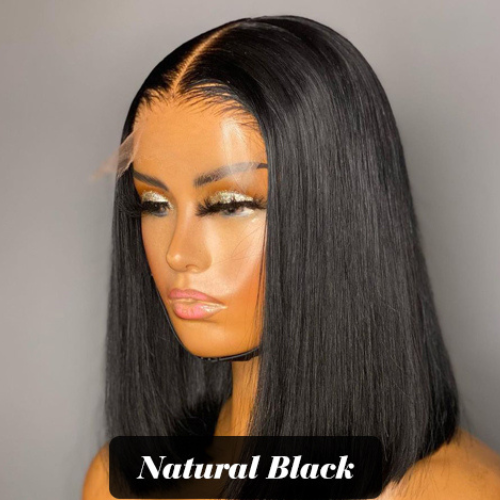 Bob Glueless Remy Straight Natural Wig