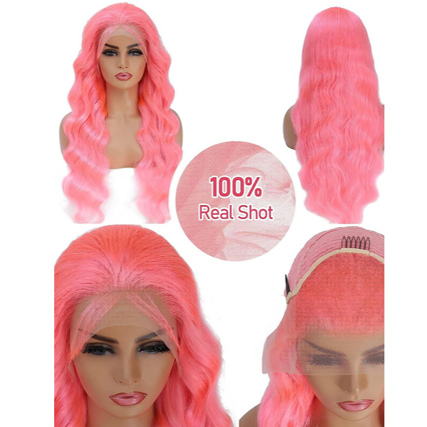 Lace front Human Hair wigs colored transparent