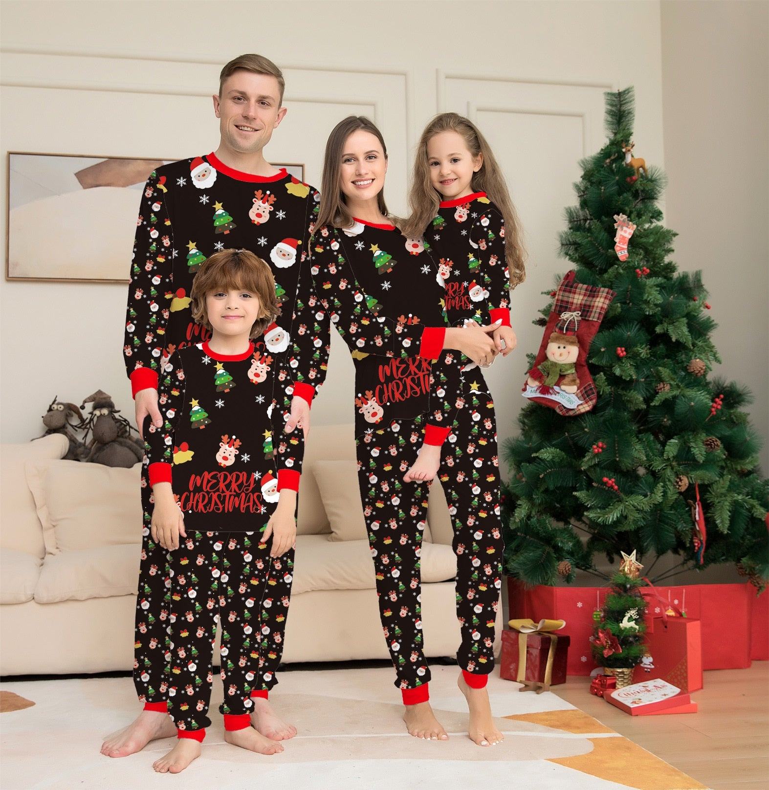 2023 New Arrivals Family Matching Tree Santa PajamasMisthere K. - All rights reserved