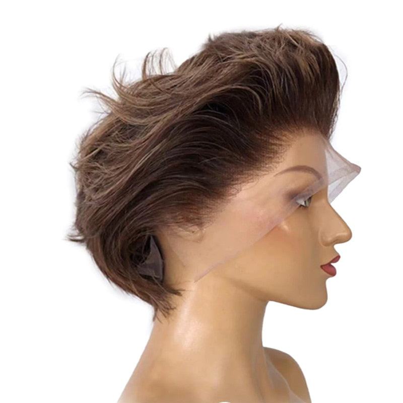 Short Pixie Cut Human hair Wigs - Misthere K.