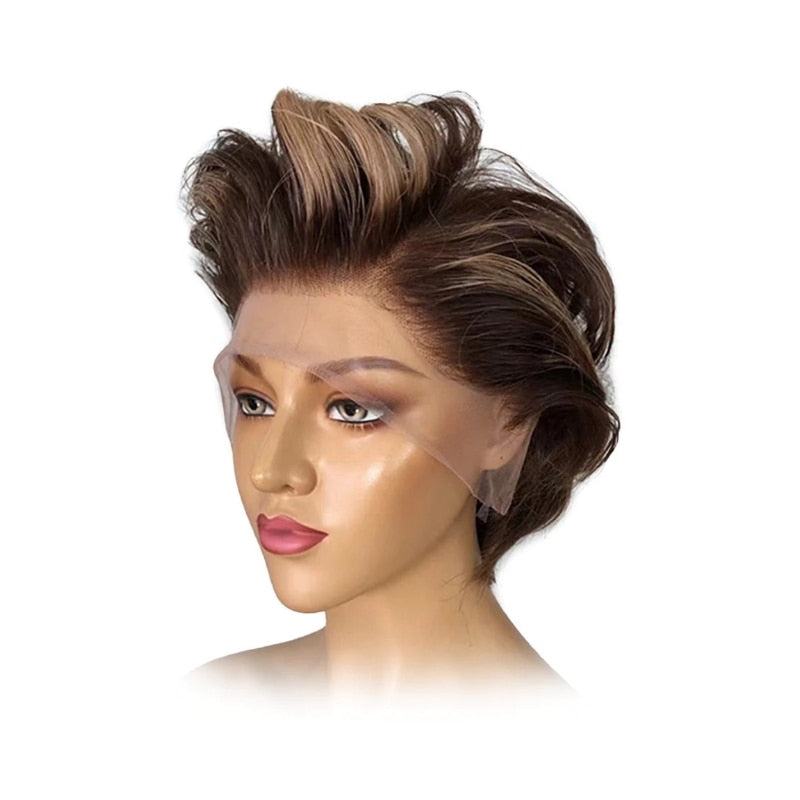 Short Pixie Cut Human hair Wigs - Misthere K.