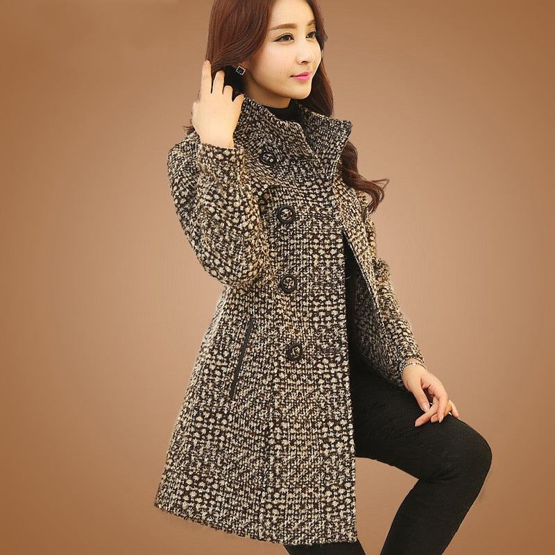 Women's Wool Blends winter Coat - Misthere K.