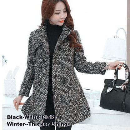 Women's Wool Blends winter Coat - Misthere K.