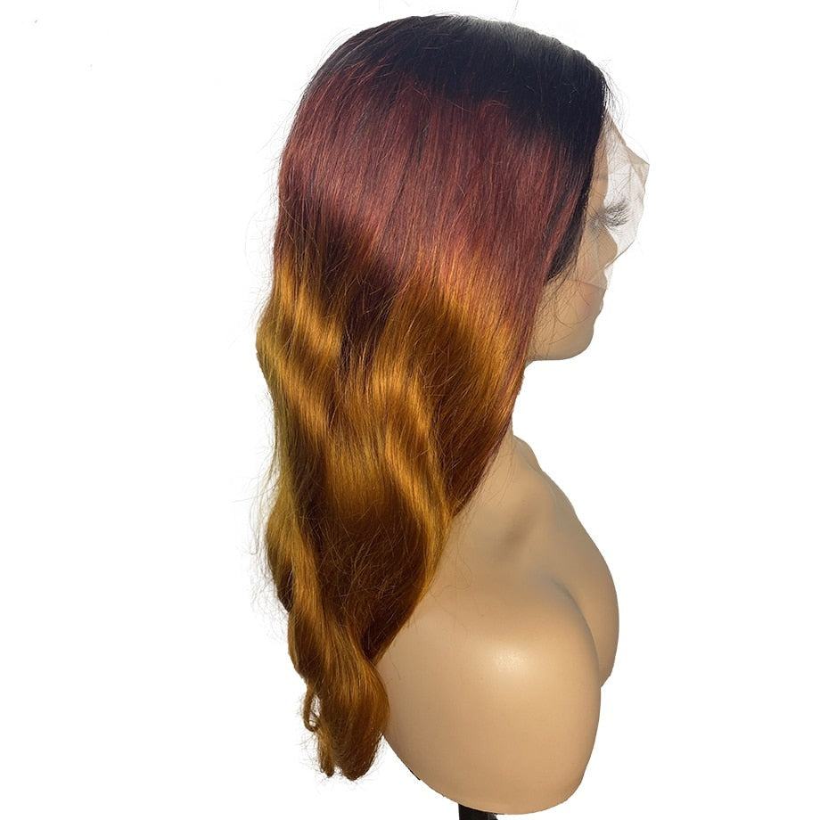 Human Hair Ombre Lace Front Wig - Misthere K.