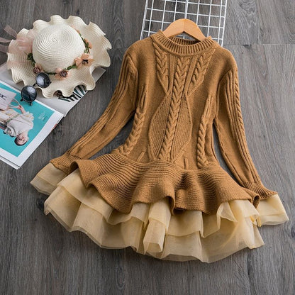 Kids Long Sleeve Chrismas Warm Dresses - Misthere K.