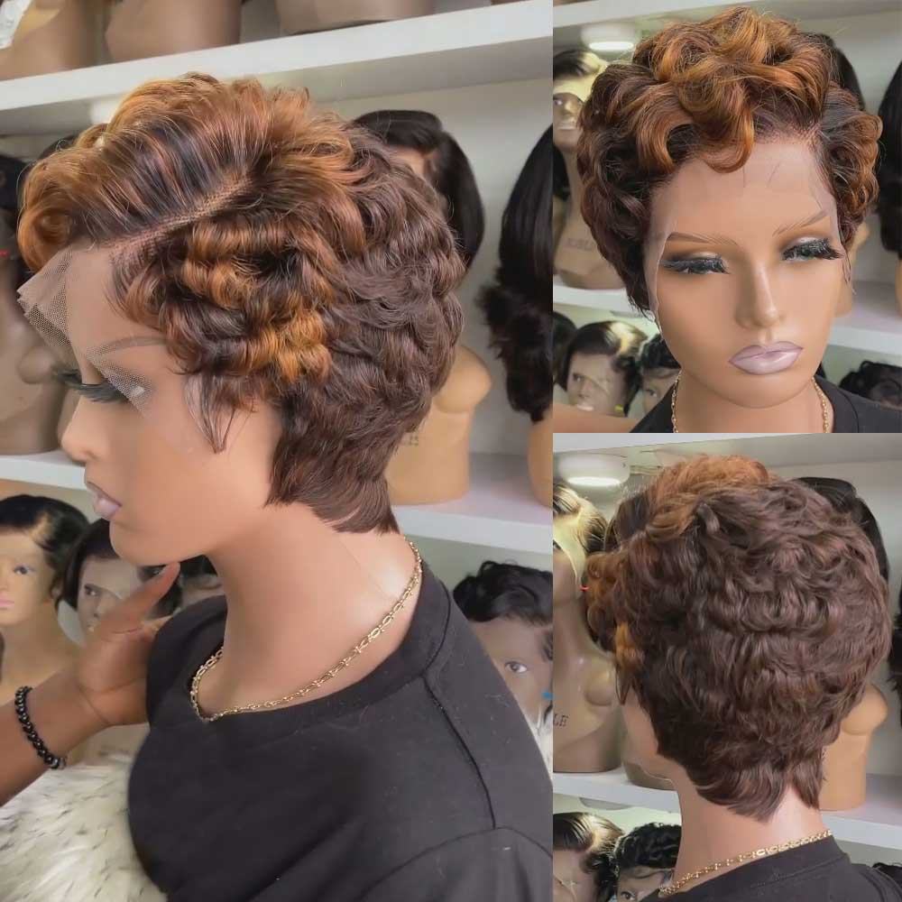 Highlight Colored Short Pixie Cut Bob - Misthere K.