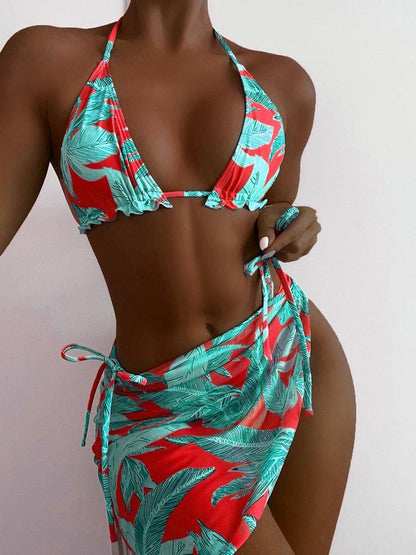 Women Tie Dye Swimwear 3 pieces Bikini set - Misthere K.