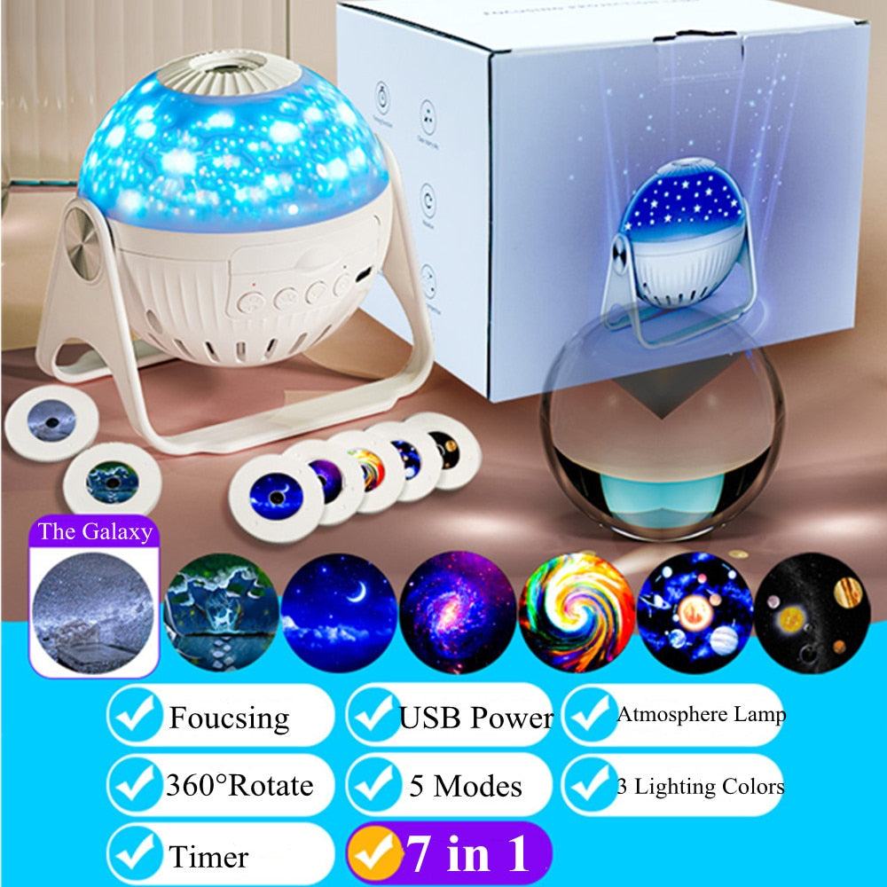 LED Galaxy Projector 7 in 1 Planetarium Projector - Misthere K.