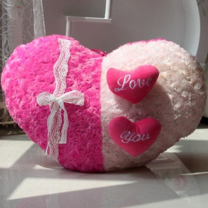 Rose Red Heart-shaped Pillow Love Cushion - Misthere K.