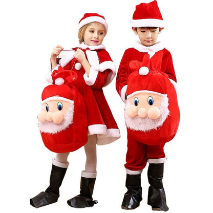 Kids Christmas Cosplay Santa Claus Costume 3/4 pieces set - Misthere K.