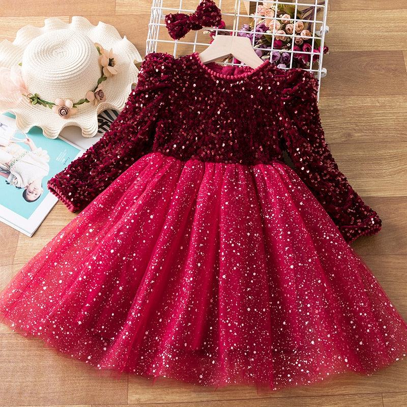 Kids Long Sleeve Chrismas Warm Dresses - Misthere K.