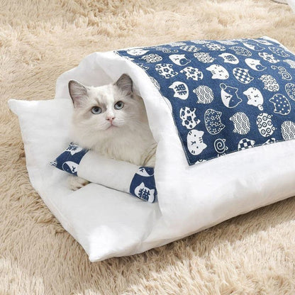 Winter Warm Cat Bed with Pilllow - Misthere K.