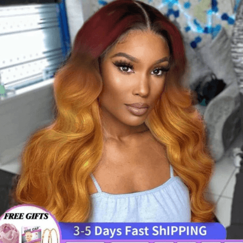 Human Hair Ombre Lace Front Wig - Misthere K.