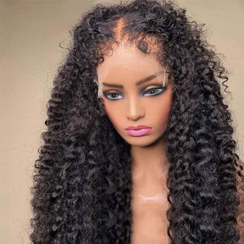 Human Hair Lace Wig Kinky Curly Edged - Misthere K.