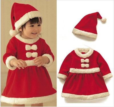 Kids Christmas Cosplay Santa Claus Costume 3/4 pieces set - Misthere K.