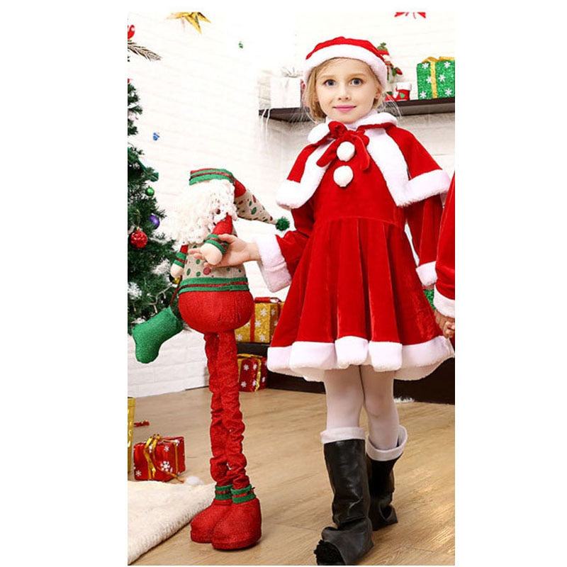 Kids Christmas Cosplay Santa Claus Costume 3/4 pieces set - Misthere K.