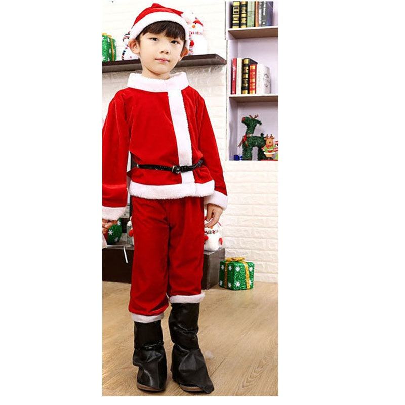 Kids Christmas Cosplay Santa Claus Costume 3/4 pieces set - Misthere K.