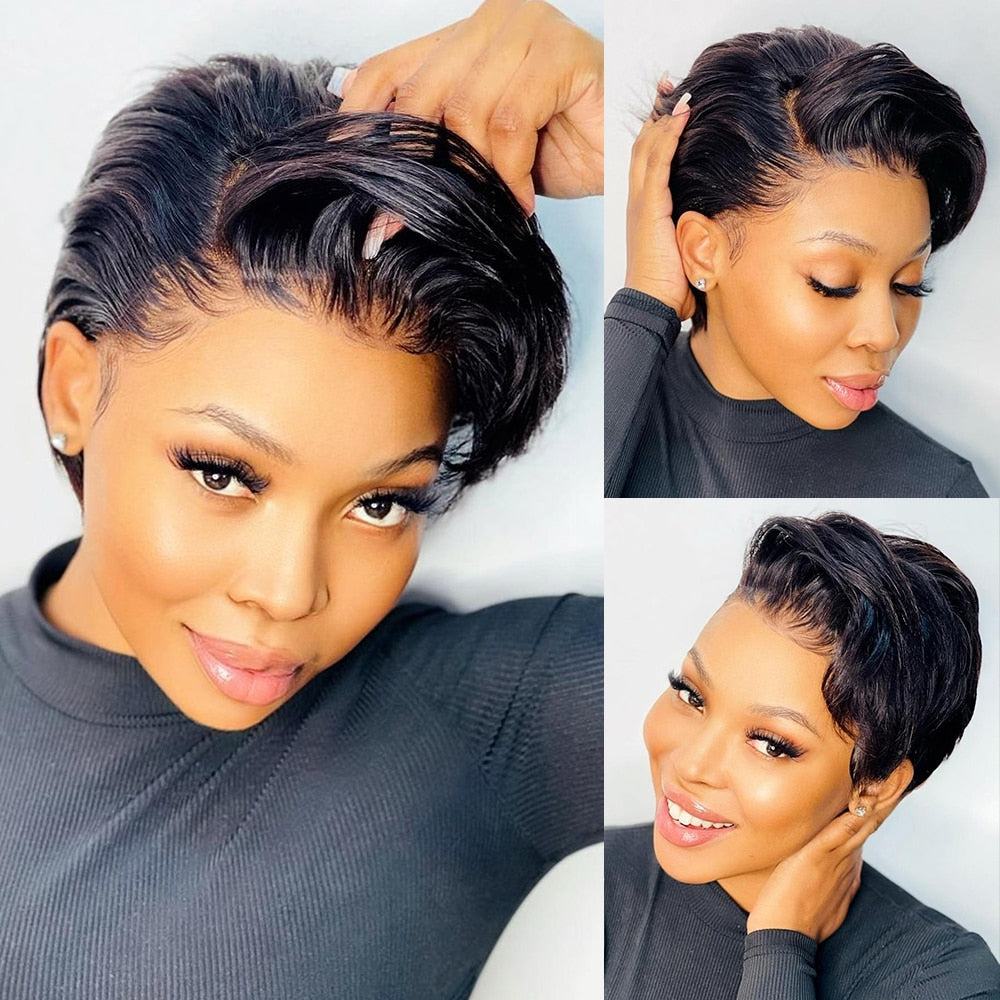 Pixie Cut Short Bob Wig Remy Brazilian Human Hair - Misthere K.