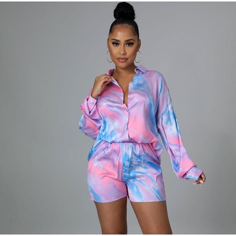 Women Casual Long Sleeve Printed Two Piece Set - Misthere K.